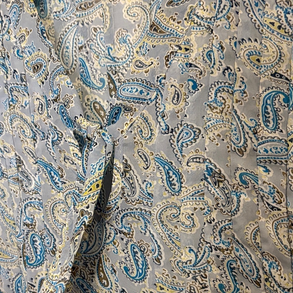 Fenn Wright Manson Paisley Blouse - Blue and Gray sheer Medium - Picture 4 of 6